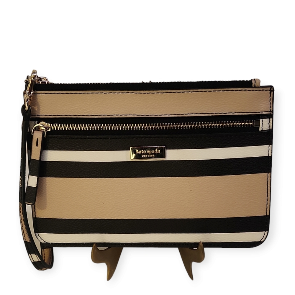 Kate Spade Tinie Shore Striped Zip Ottoman Stripes Wristlet